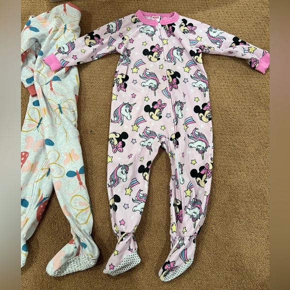 Carter's Bundle of 3 Purple and Pink Footie One Pieces Soft Pajamas Size 3T - Picture 4 of 7